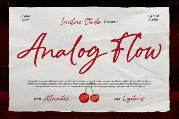 Analog Flow: A Handcrafted Font with a Modern Edge