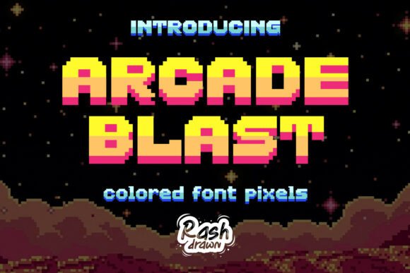 Arcade Blast: Retro Pixel Color Font for Modern Designs