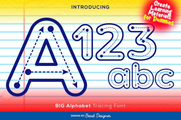 Big Alphabet Tracing: A Fun Font for Learning