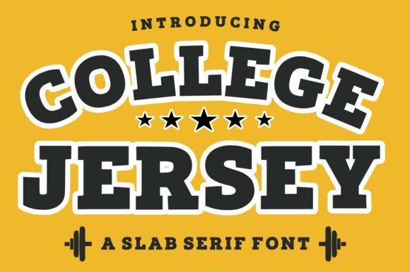 College Jersey: Bold Slab Serif Font for Athletic Designs
