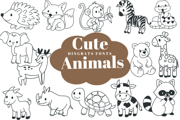 Cute Animals: A Sketchy Dingbats Font for Creative Projects