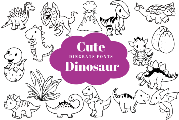 Cute Dinosaur Font: A Charming Sketch Style for Your Designs