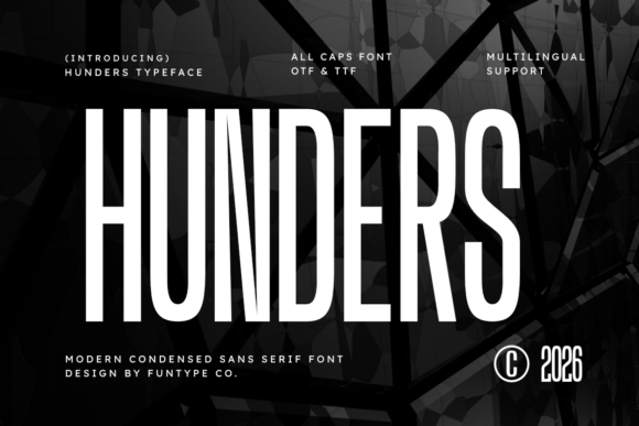 Hunders: A Bold, Modern Typeface for High-Impact Design