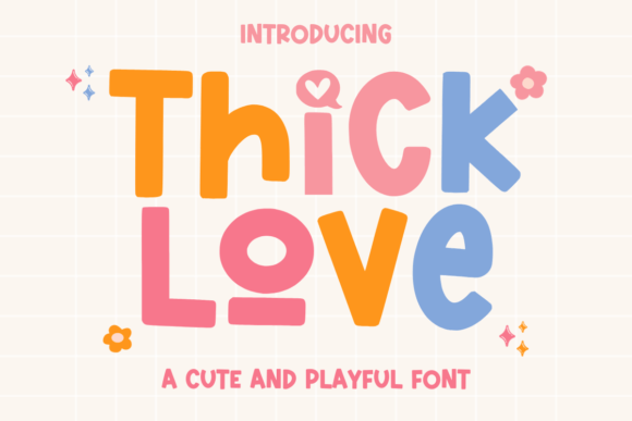 Thick Love: A Playful Font for Charming Designs